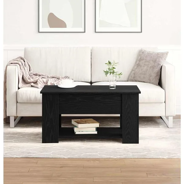Table basse Chêne noir 79 x 49 x 41 cm Bois d'ingénierie