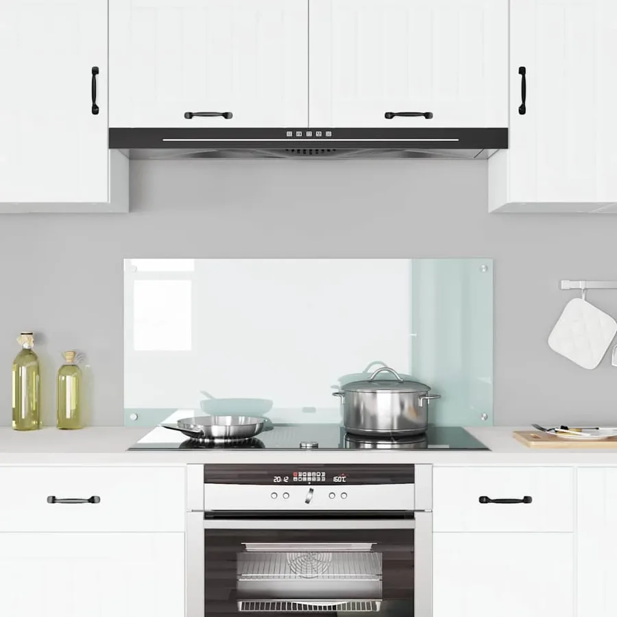 Crédence de cuisine Blanc 110 x 50 cm verre trempé - 3