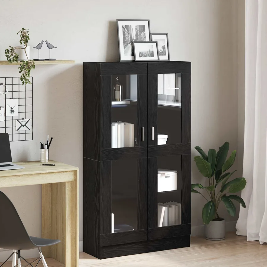 Bibliothèque Chêne noir 82,5 x 30,5 x 150 cm Bois d'ingénierie