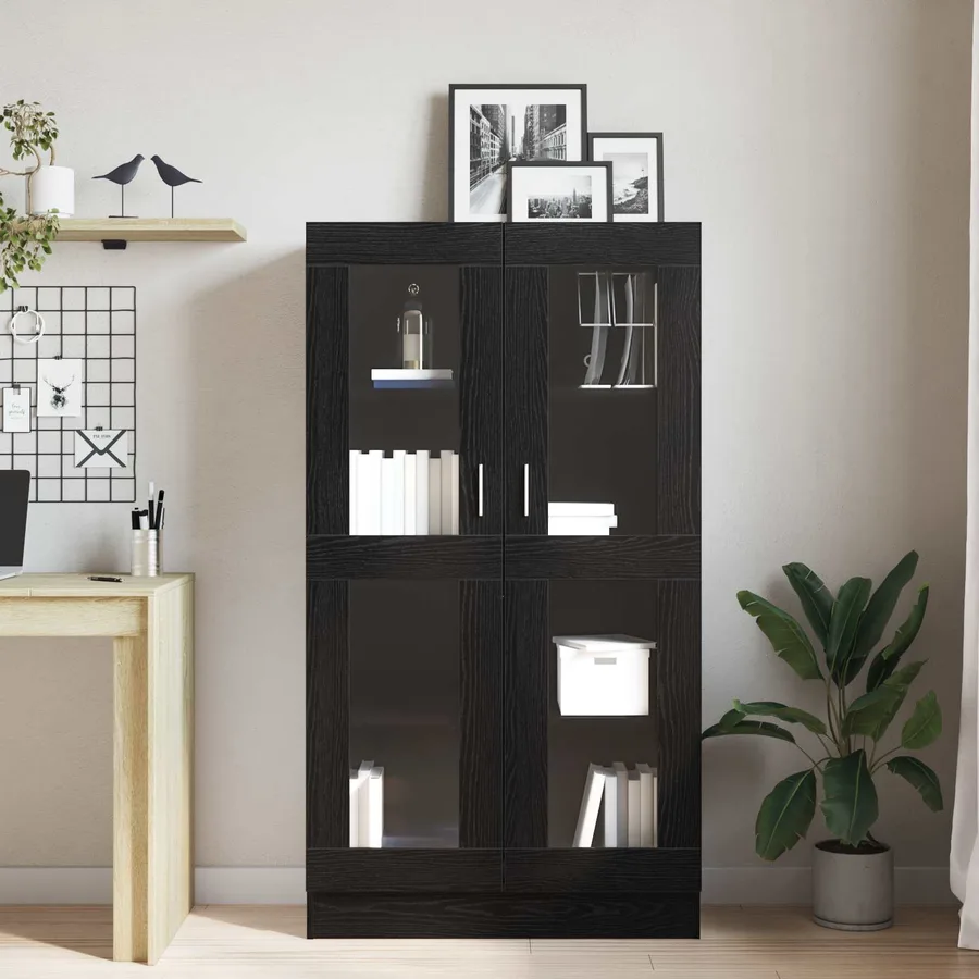 Bibliothèque Chêne noir 82,5 x 30,5 x 150 cm Bois d'ingénierie - 4