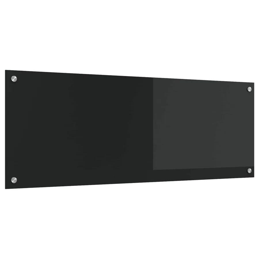 Crédence de cuisine Noir 110 x 40 cm verre trempé
