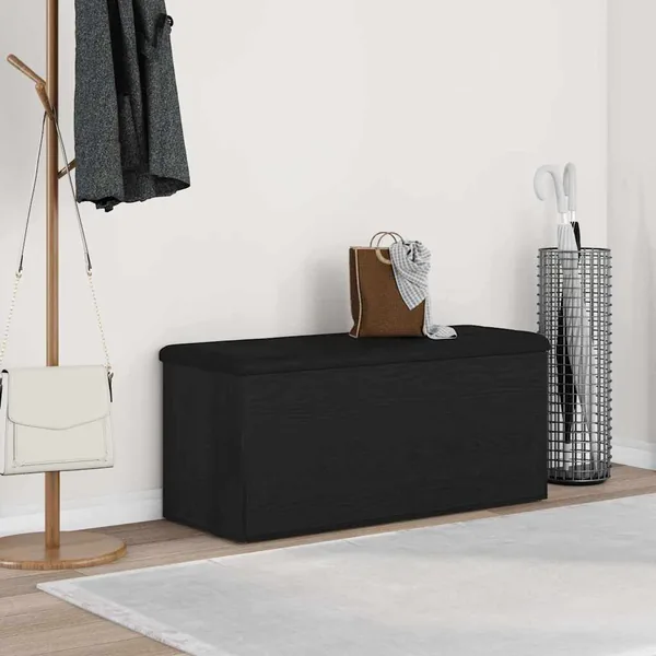 Banc de rangement Chêne noir 102 x 42 x 45 cm Bois d'ingénierie