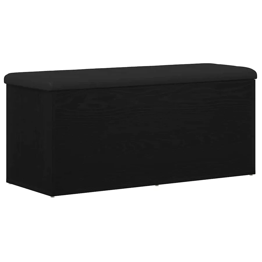 Banc de rangement Chêne noir 102 x 42 x 45 cm Bois d'ingénierie - 2