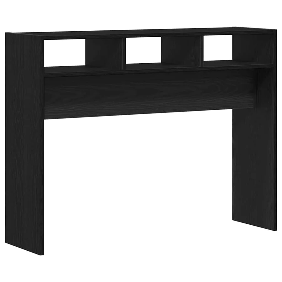 Table console Chêne noir 105 x 30 x 80 cm Bois d'ingénierie - 2