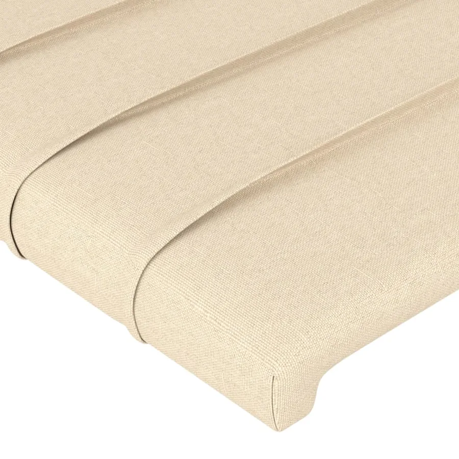 Tête de lit à LED Crème 203x16x78/88 cm Tissu - 5