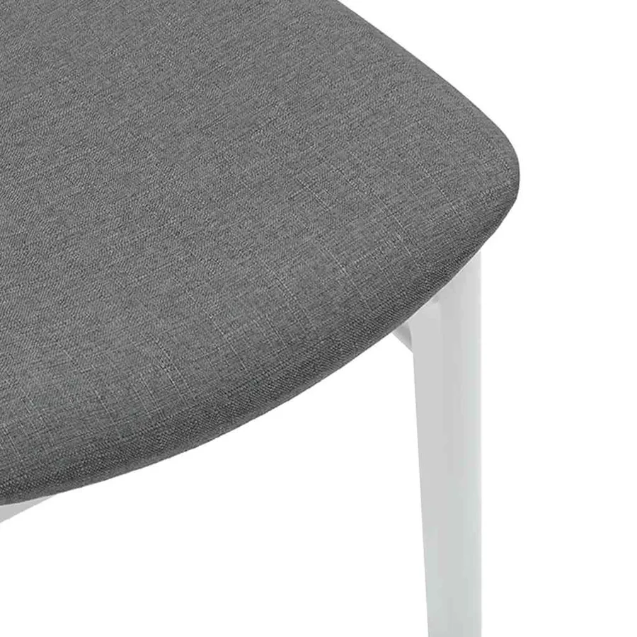 Chaises à manger coussins 2 pcs blanc bois massif caoutchouc - 8