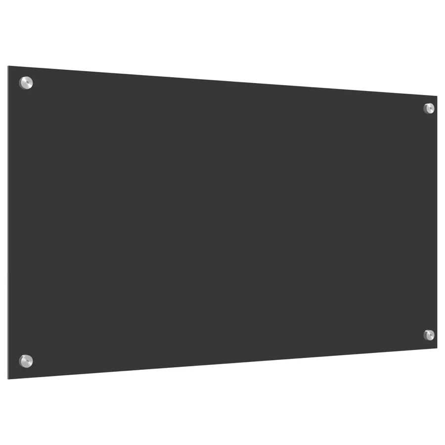 Crédence de cuisine Gris foncé 90 x 50 cm verre trempé - 4