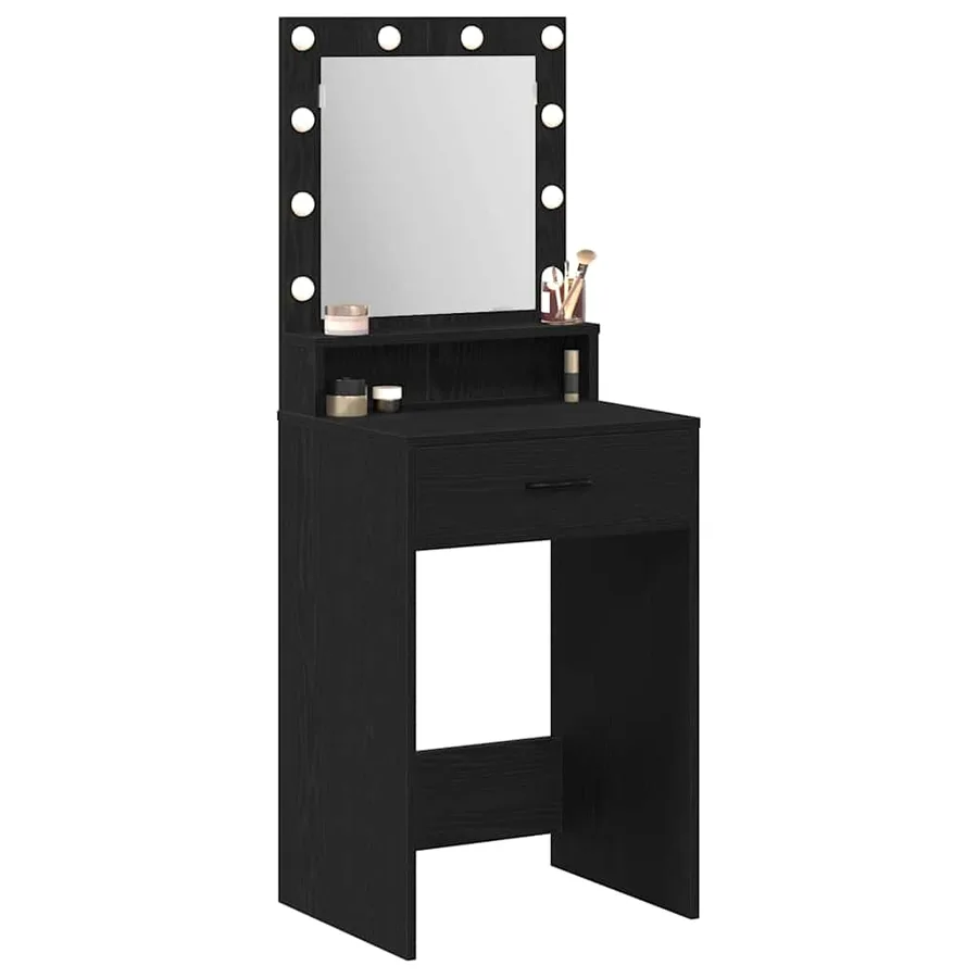 Table de Toilette Chêne noir 50 x 41 x 135 cm Bois d'ingénierie - 3