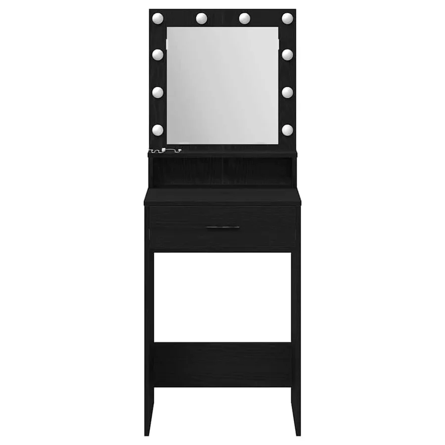 Table de Toilette Chêne noir 50 x 41 x 135 cm Bois d'ingénierie - 5