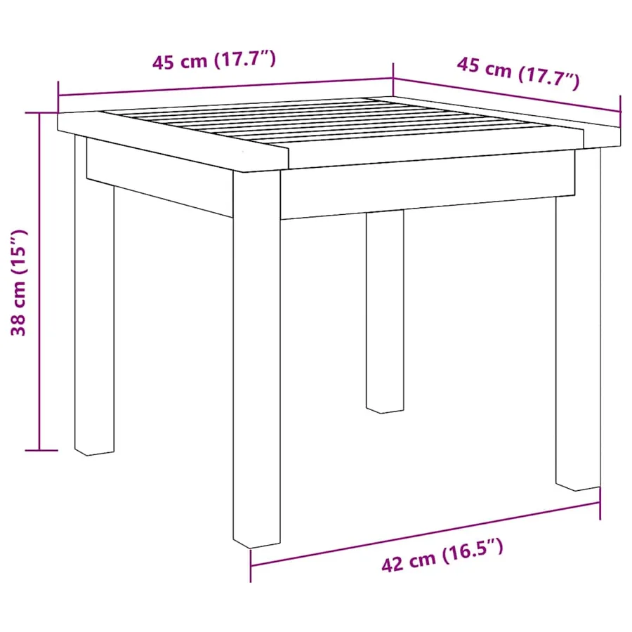Table d'appoint Huile Naturelle Bois d'Acacia Massif - 8
