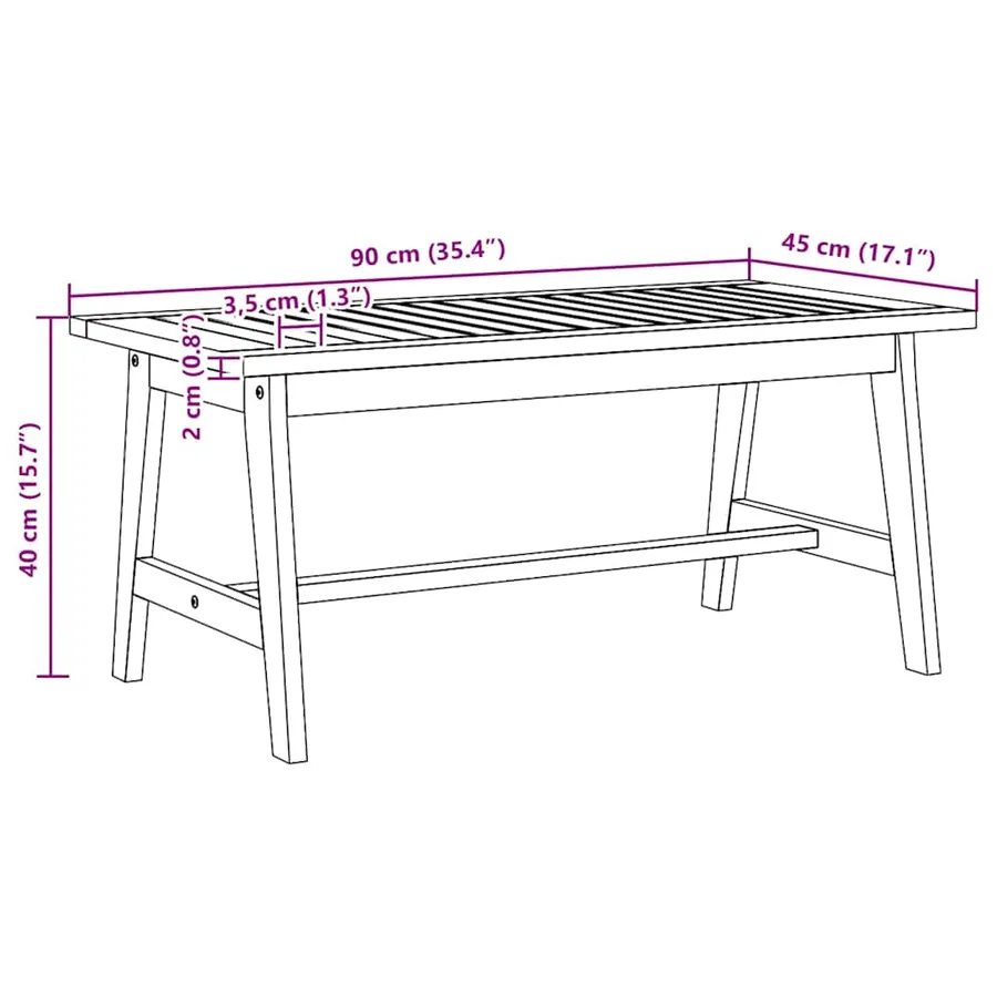 Table basse Huile Naturelle Bois d'Acacia Massif - 10