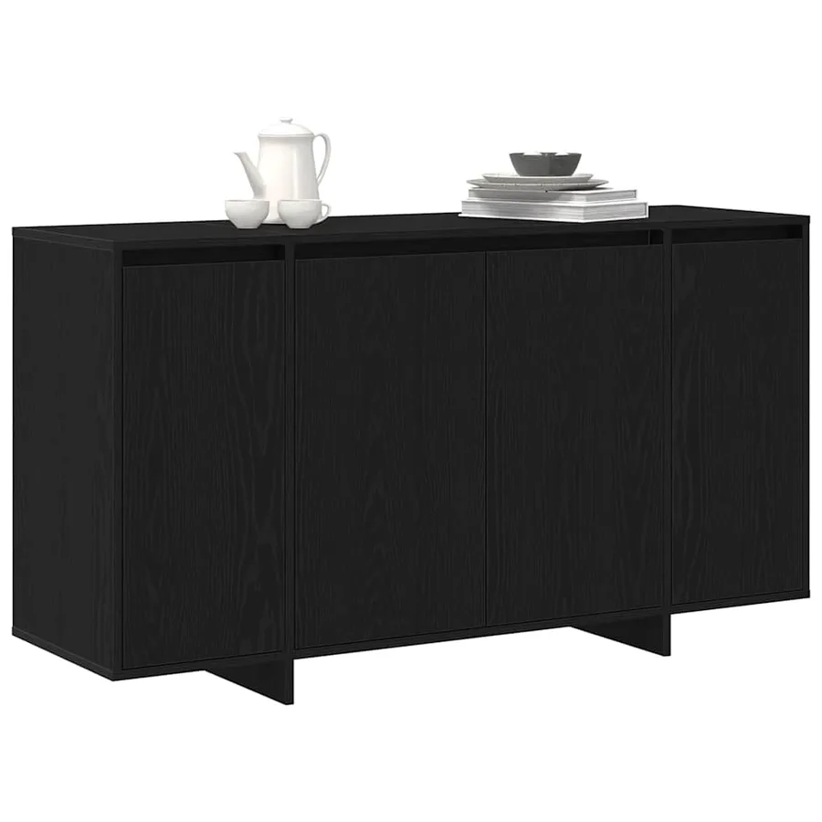 Buffet Chêne noir 120 x 41 x 75 cm Bois d'ingénierie - 3