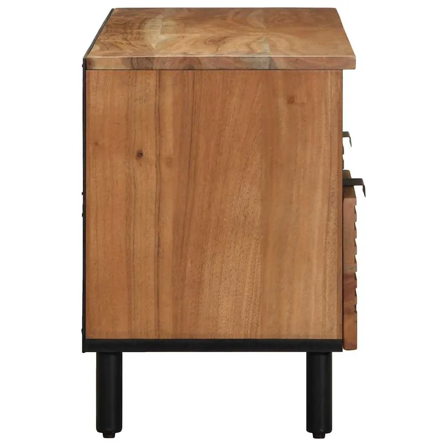 Meuble TV Marron 100 x 33,5 x 46 cm Bois de mangue massif - 5