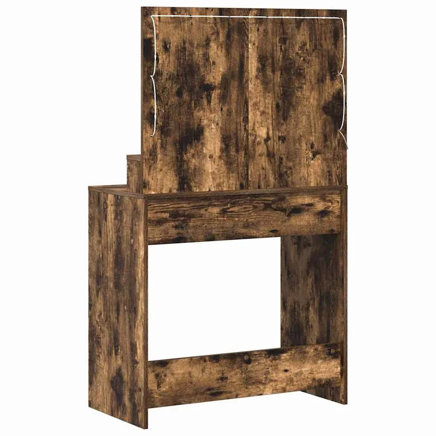 Table de Toilette Chêne fumé 79 x 41 x 135 cm Bois d'ingénierie - 7