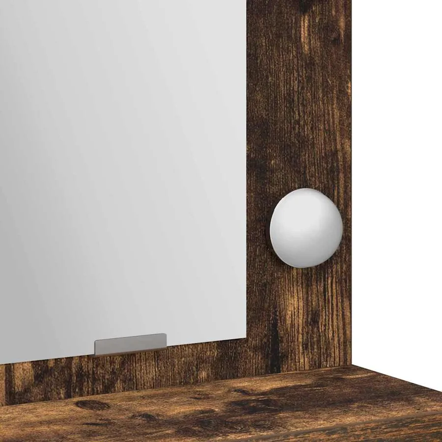 Table de Toilette Chêne fumé 79 x 41 x 135 cm Bois d'ingénierie - 9