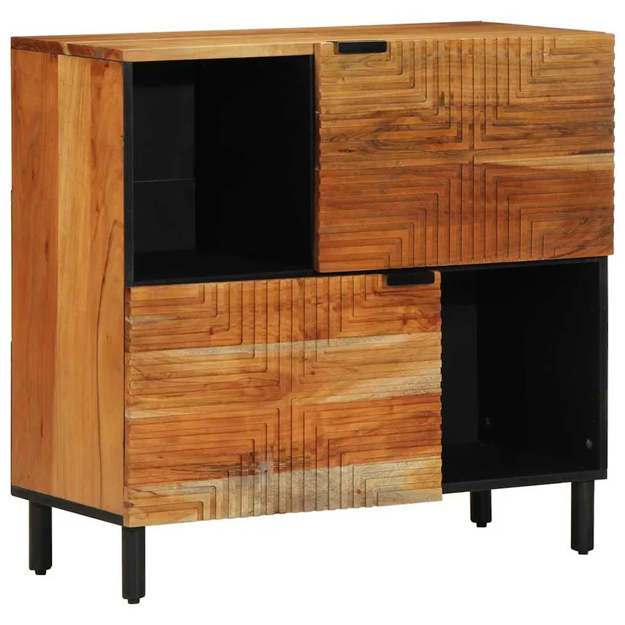 Buffet avec porte Marron 80 x 33 x 75 cm Bois de mangue massif