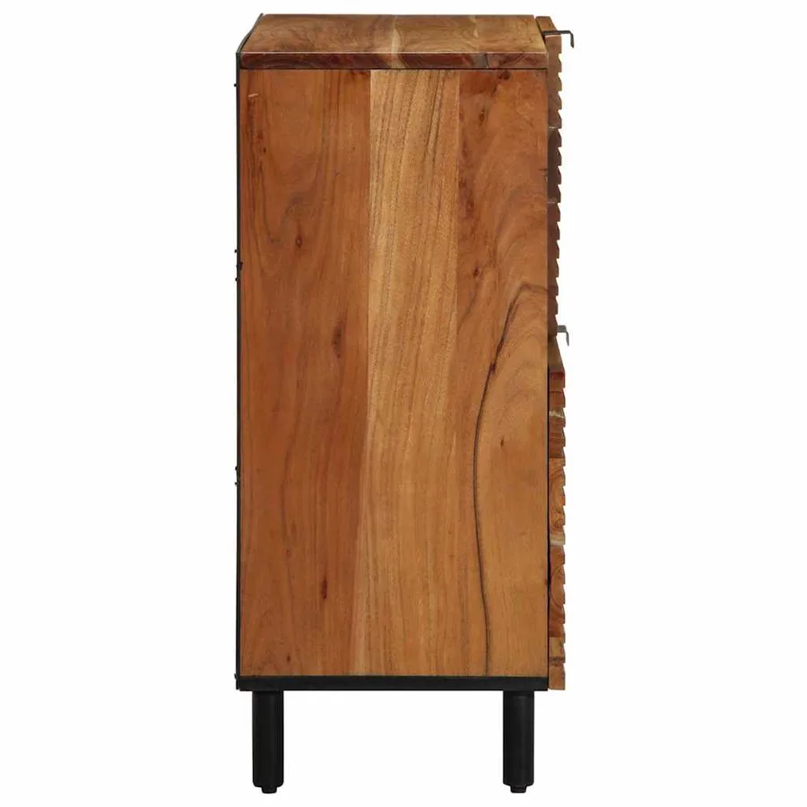 Buffet avec porte Marron 80 x 33 x 75 cm Bois de mangue massif - 4