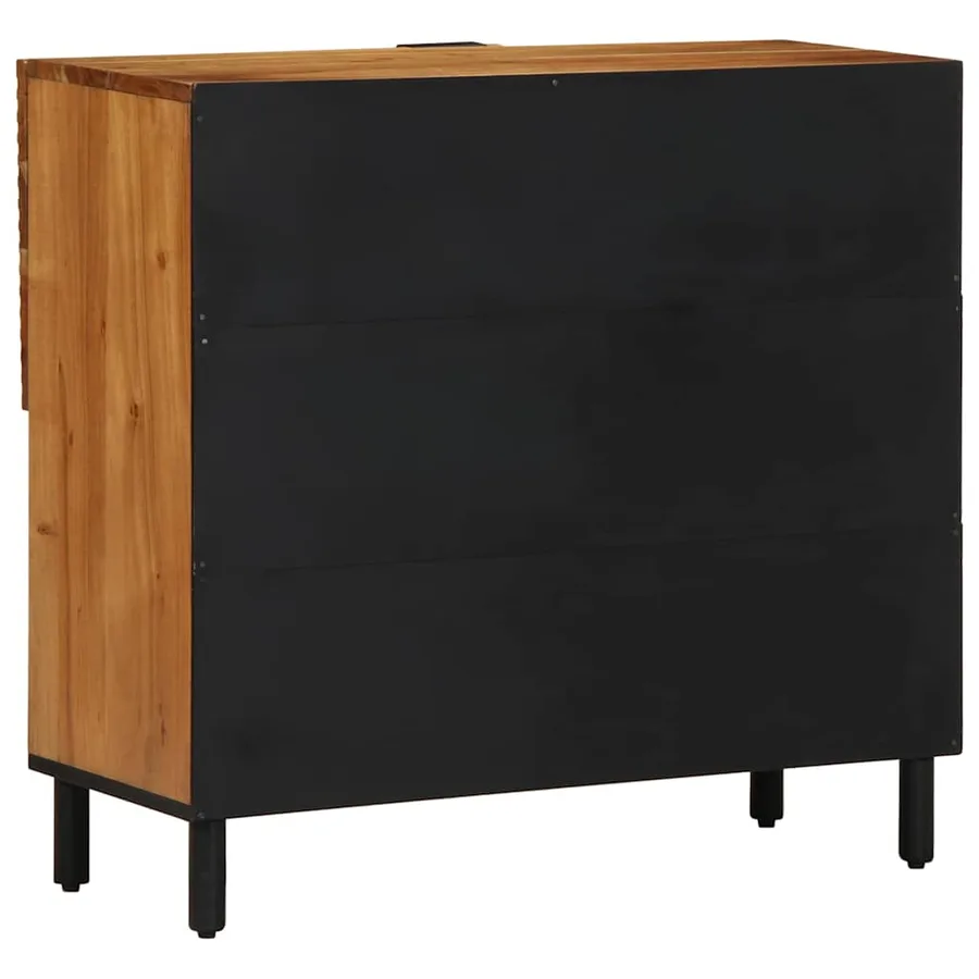 Buffet avec porte Marron 80 x 33 x 75 cm Bois de mangue massif - 5