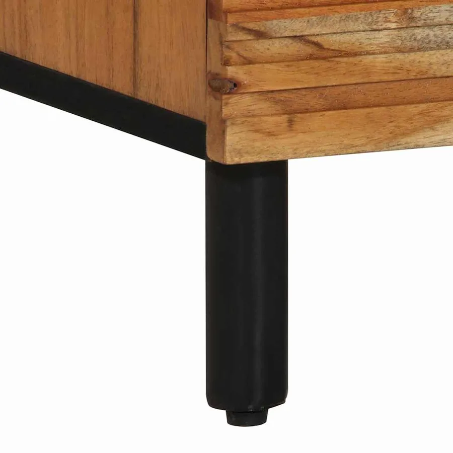 Buffet avec porte Marron 80 x 33 x 75 cm Bois de mangue massif - 8