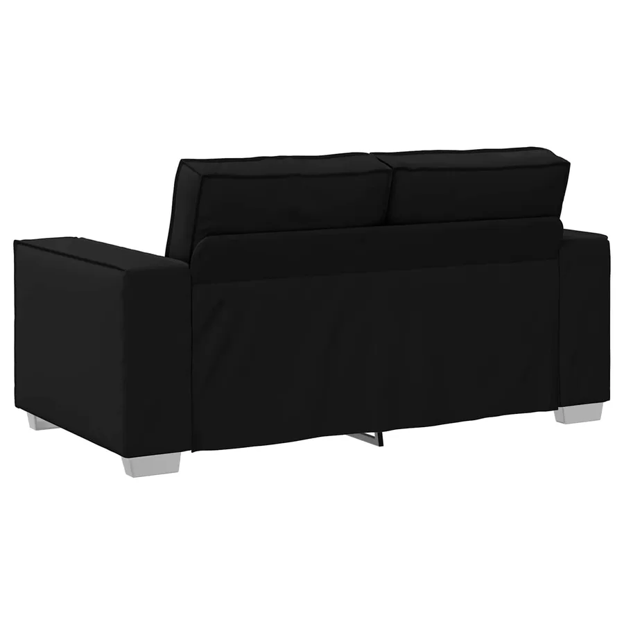 Canapé deux places Noir 160 cm Simili cuir - 6