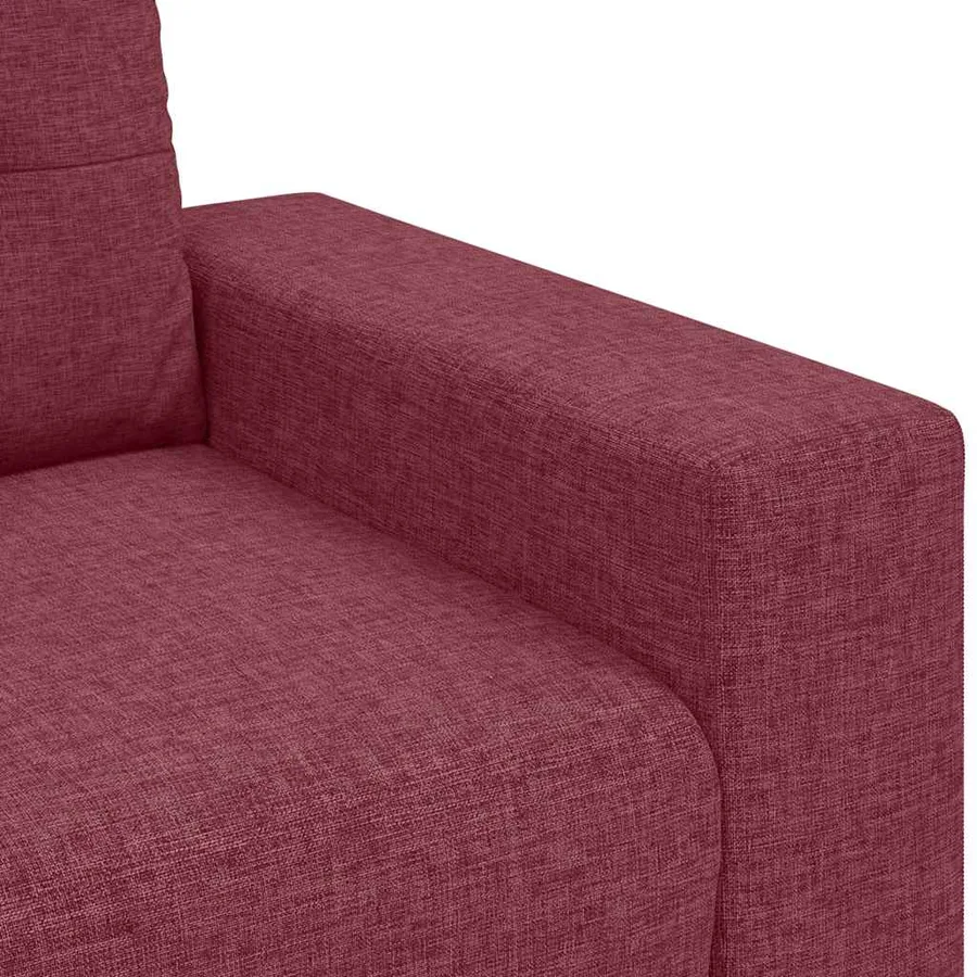 Canapé deux places rouge vin 160x77x82 cm en tissu - 7