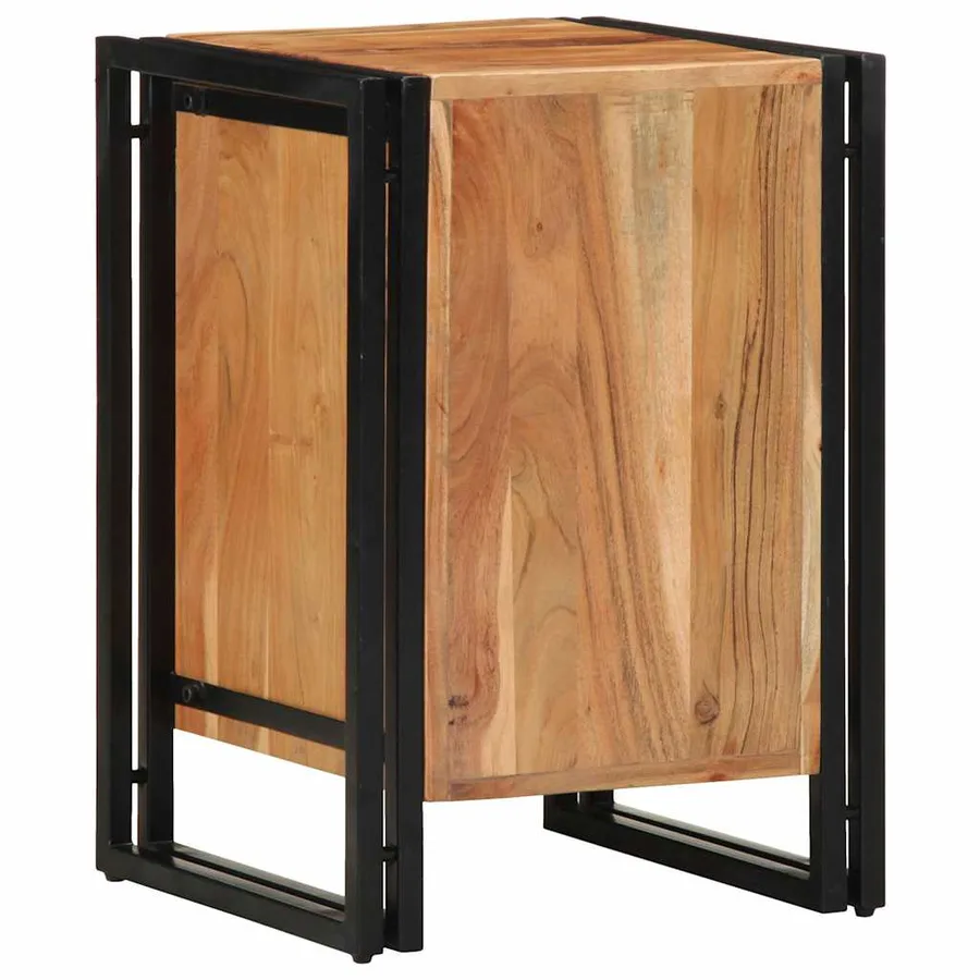 Table de chevet 40x40x59 cm en bois massif d'acacia - 5