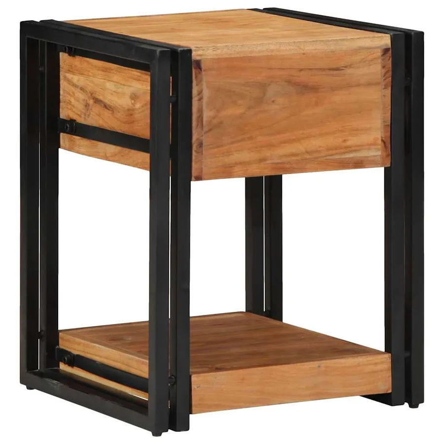 Cabinet de chevet 2 pcs 40 x 40 x 50 cm Bois d'Acacia Massif - 6