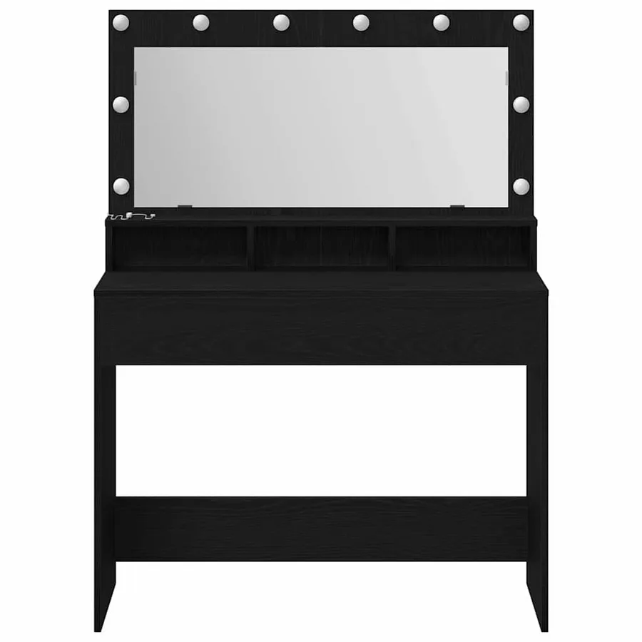 Table de Toilette avec étagère Chêne noir 100 x 41 x 135 cm - 4
