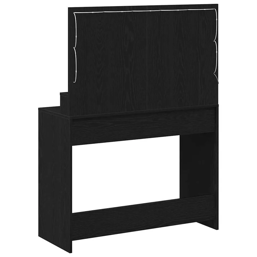 Table de Toilette avec étagère Chêne noir 100 x 41 x 135 cm - 6