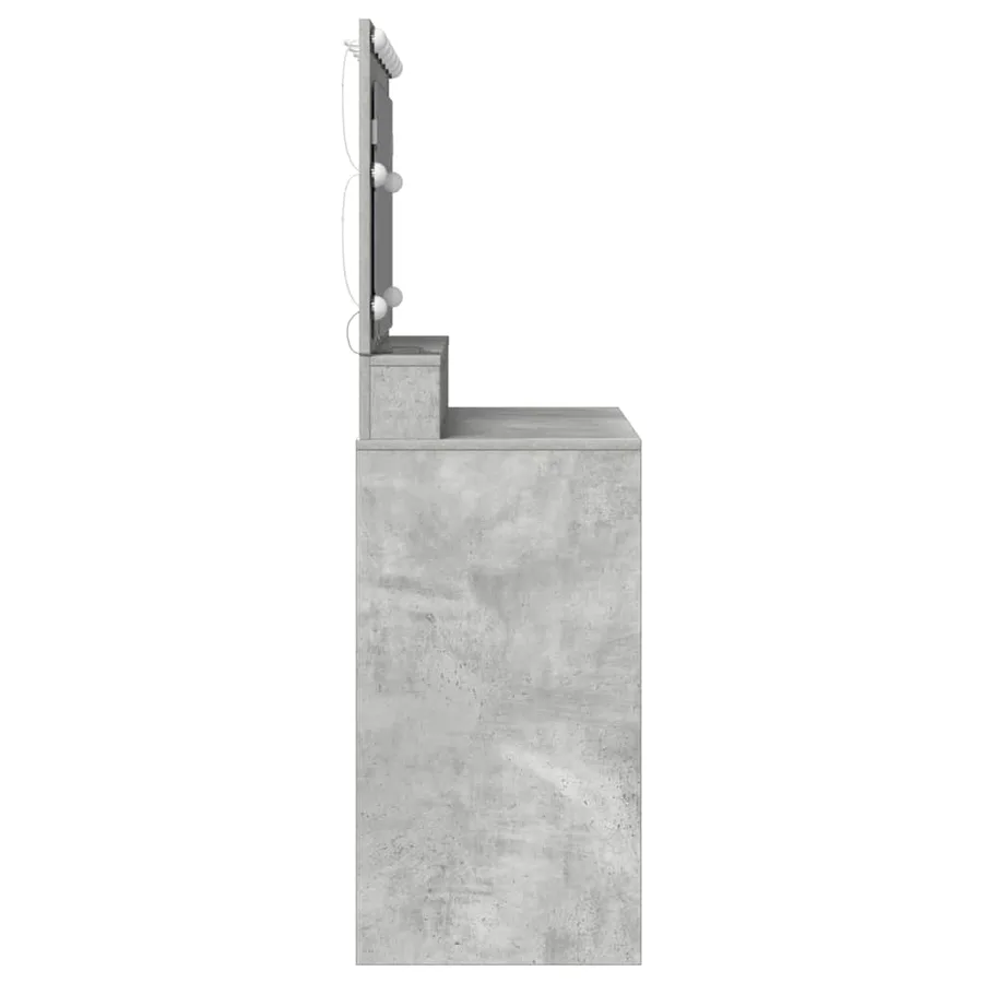 Table de Toilette avec étagère Gris béton 100 x 41 x 135 cm - 5
