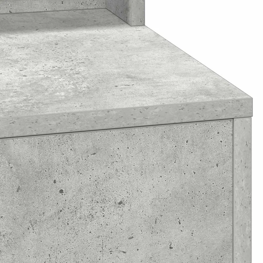 Table de Toilette avec étagère Gris béton 100 x 41 x 135 cm - 7