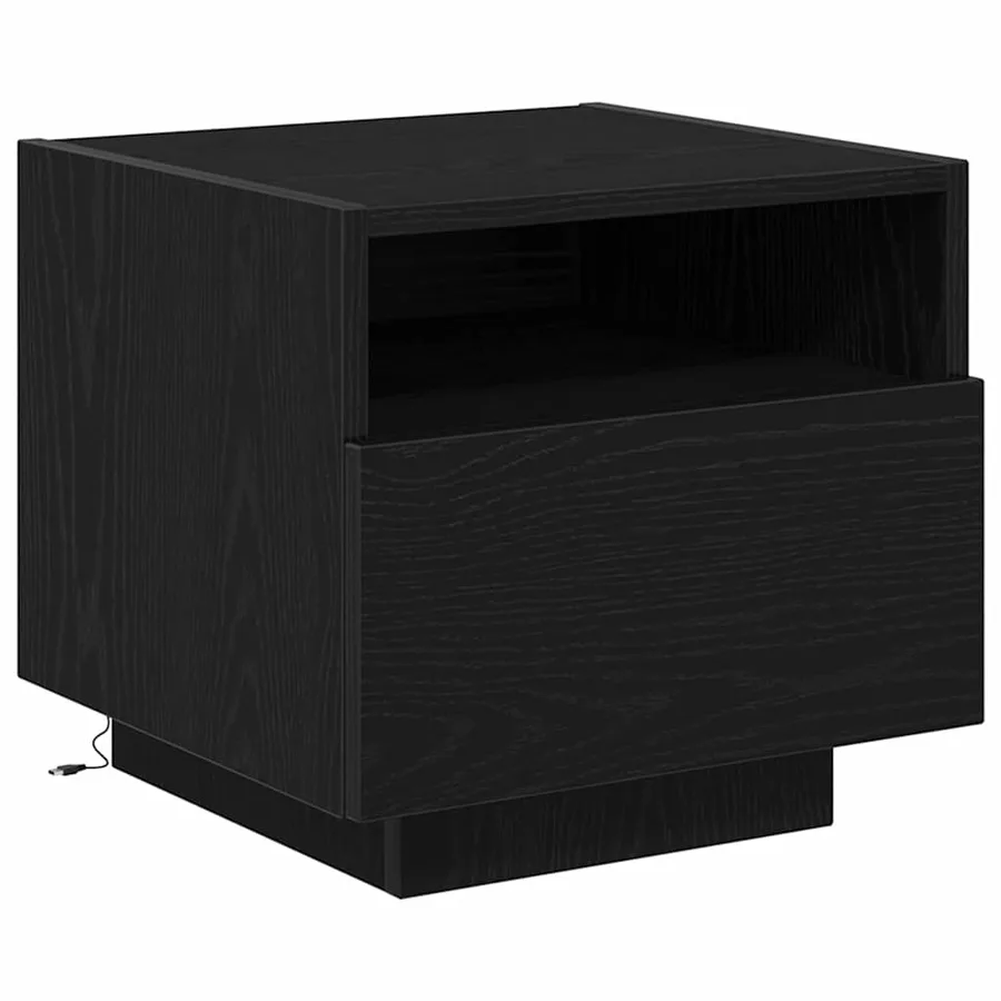 Cabinet de chevet avec tiroir 2 pcs Chêne noir 40 x 39 x 37 cm - 6