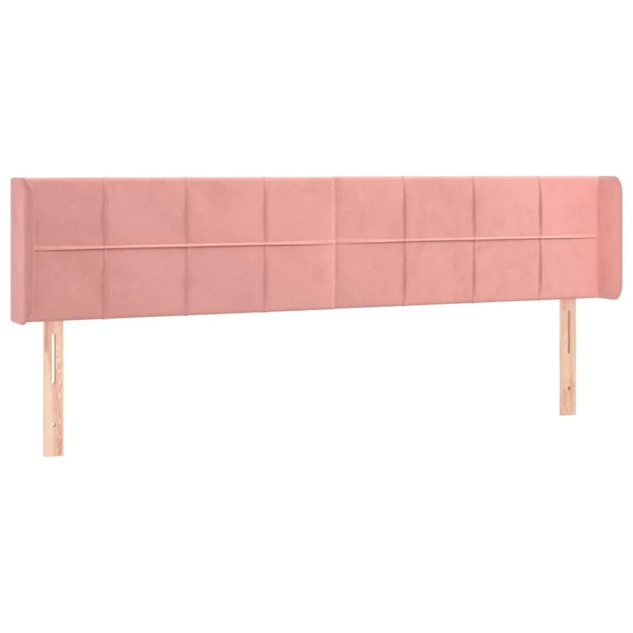 Tête de lit à LED Rose 203x16x78/88 cm Velours - 3