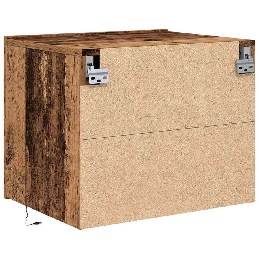 Cabinet de chevet avec tiroir 2 pcs Bois ancien 50 x 39 x 41 cm - 10