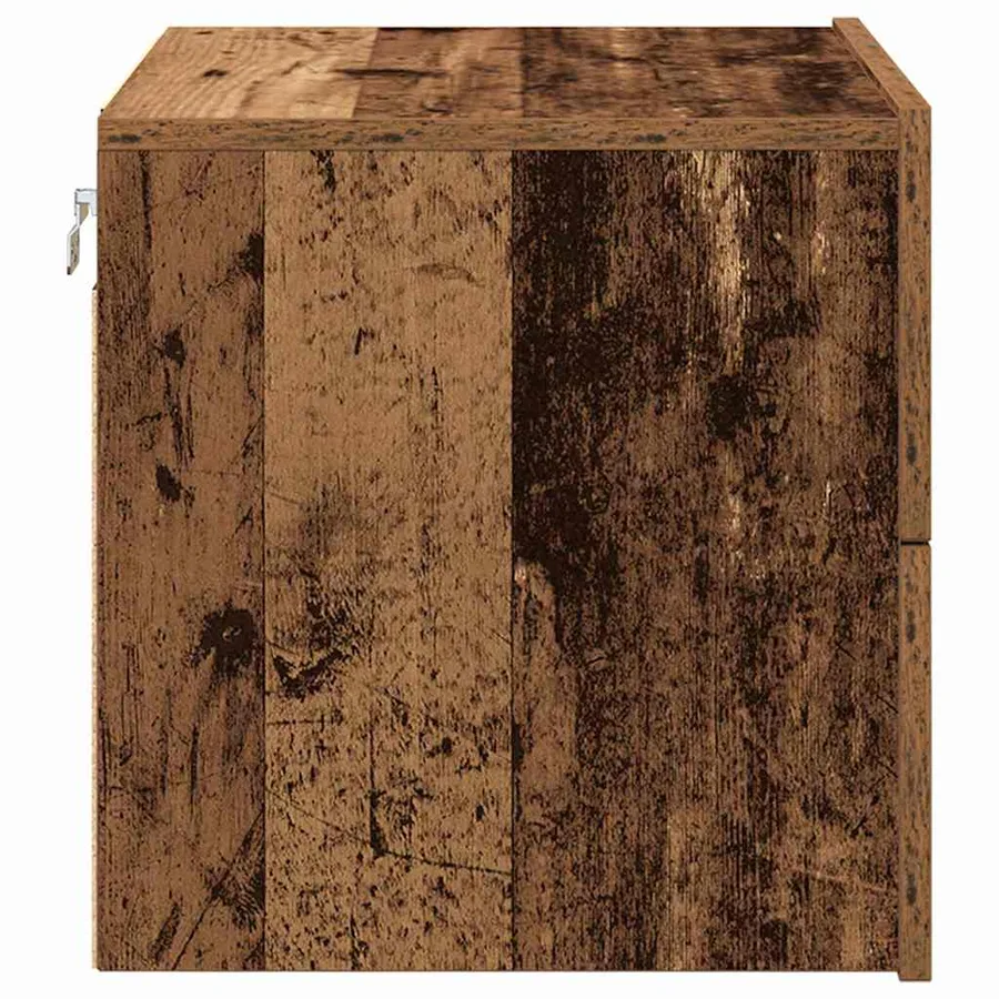 Cabinet de chevet avec tiroir 2 pcs Bois ancien 50 x 39 x 41 cm - 9