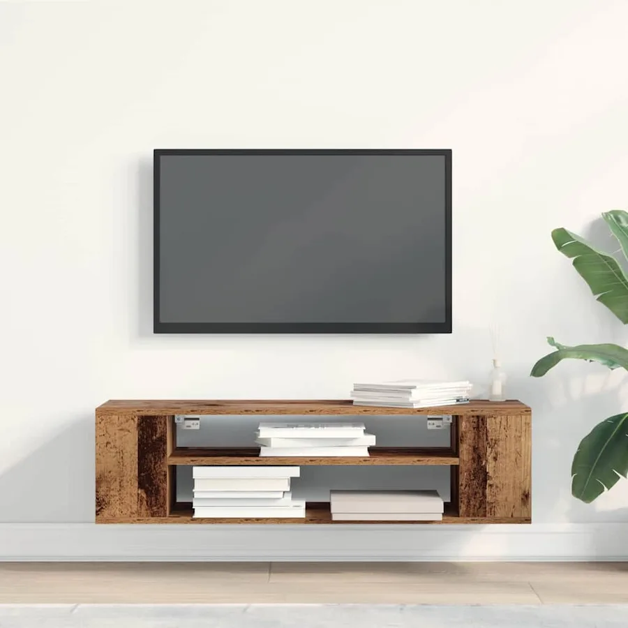 Meuble TV Bois ancien 100 x 30 x 26,5 cm Bois d'ingénierie - 4