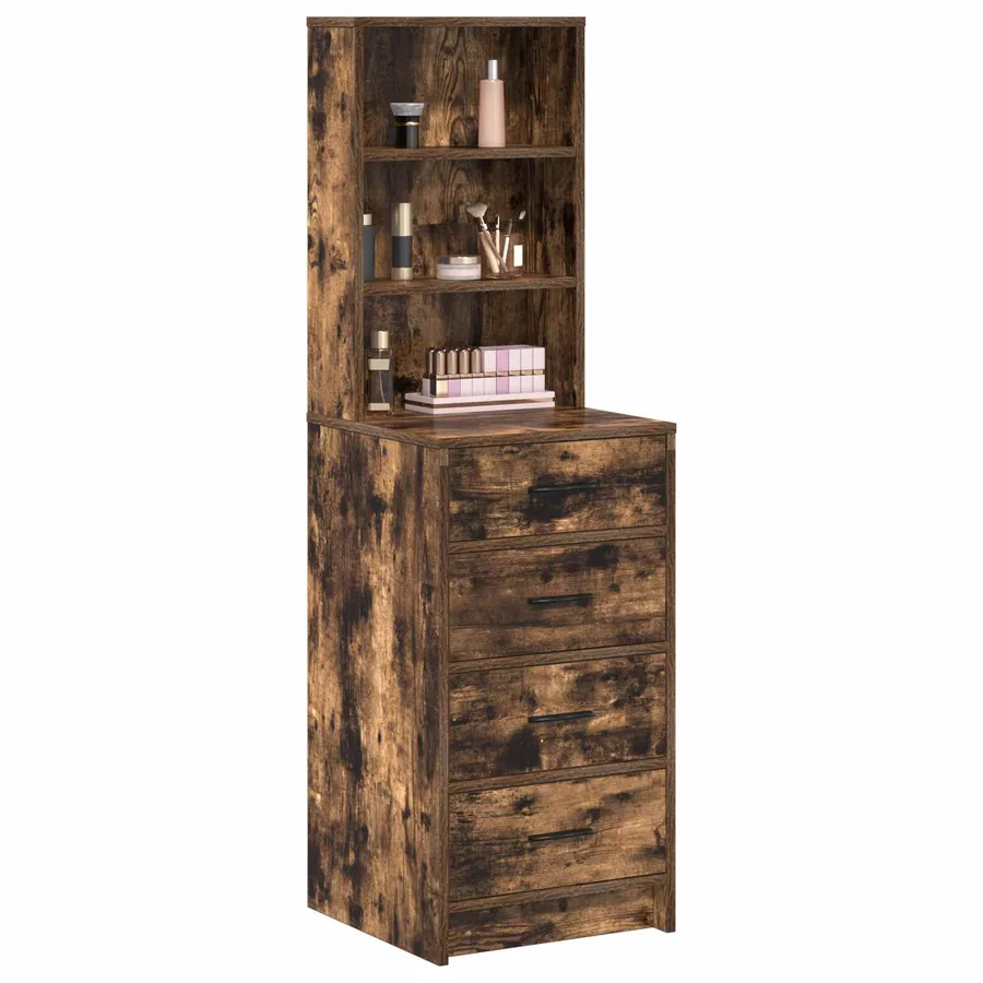 Haut Armoire Chêne fumé 40 x 41 x 135 cm Bois d'ingénierie - 2