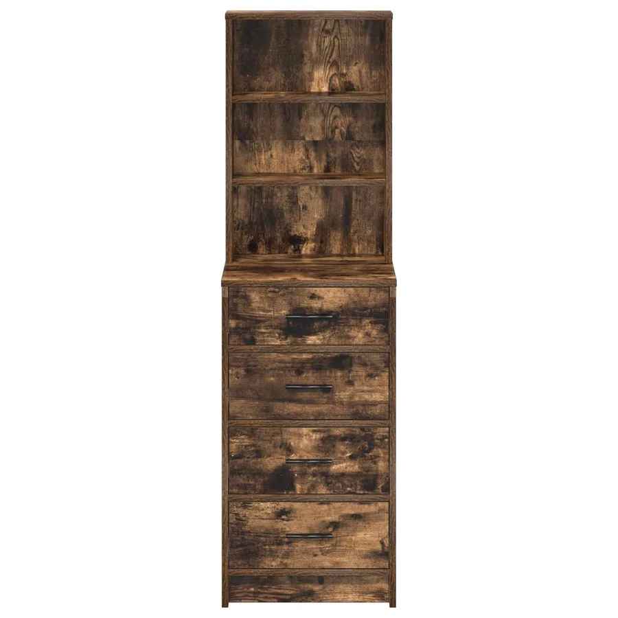 Haut Armoire Chêne fumé 40 x 41 x 135 cm Bois d'ingénierie - 4