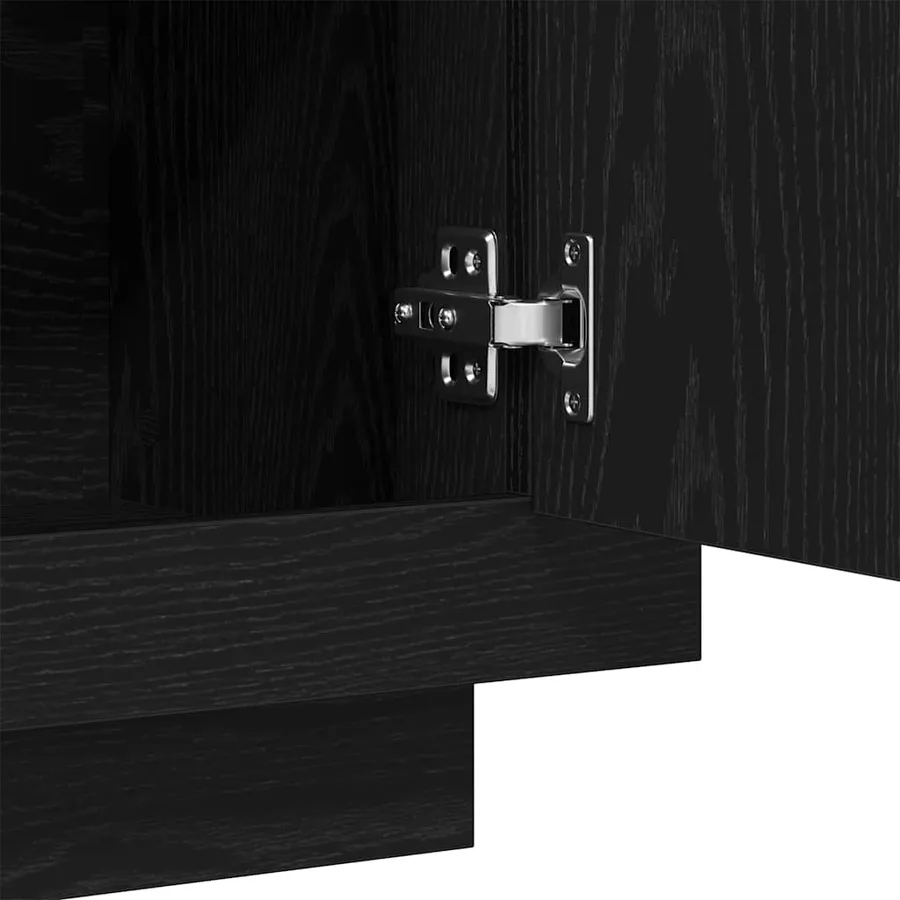 Buffet Chêne noir 92 x 35 x 75 cm Bois d'ingénierie - 10
