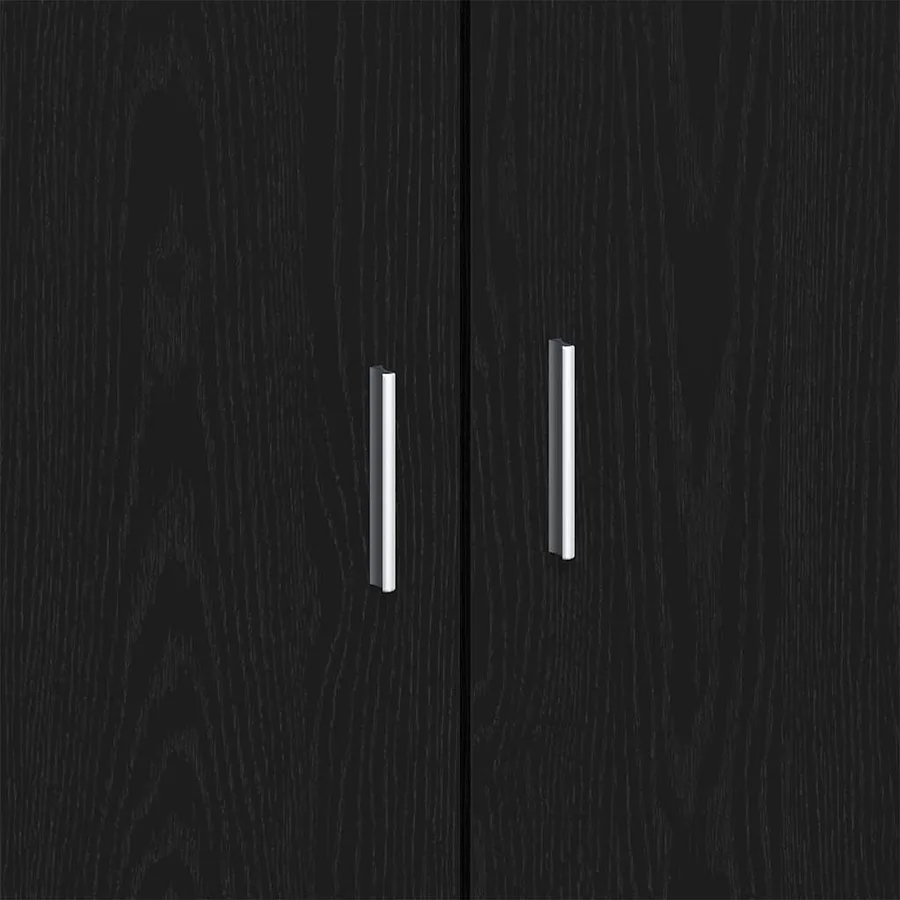 Buffet Chêne noir 92 x 35 x 75 cm Bois d'ingénierie - 9