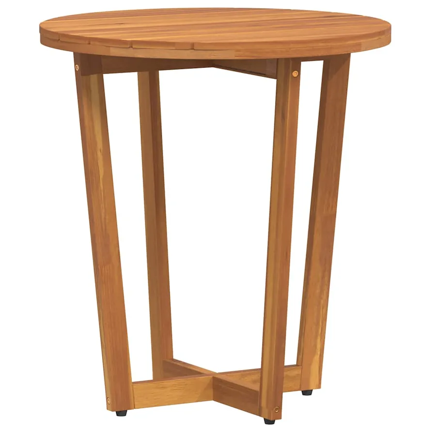 Table d'appoint de jardin ronde Ø55x60 cm en bois d'acacia massif - 2