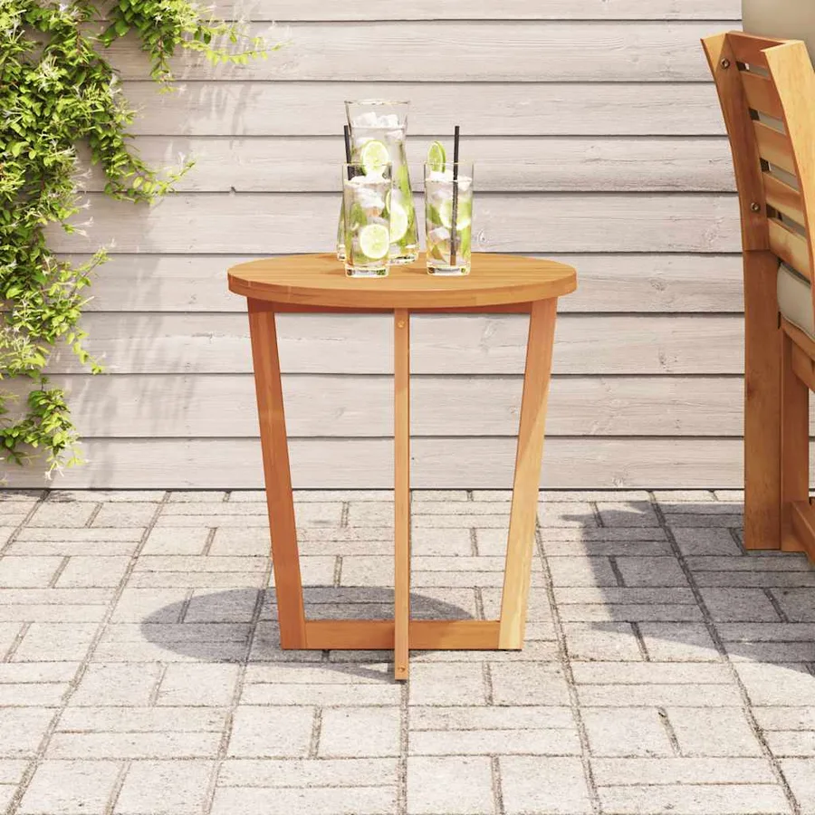 Table d'appoint de jardin ronde Ø55x60 cm en bois d'acacia massif - 3