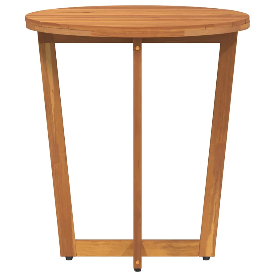 Table d'appoint de jardin ronde Ø55x60 cm en bois d'acacia massif - 5