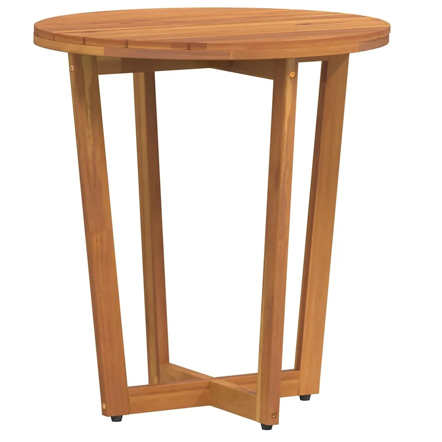 Table d'appoint de jardin ronde Ø55x60 cm en bois d'acacia massif - 7