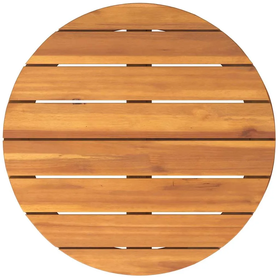Table d'appoint de jardin ronde Ø55x60 cm en bois d'acacia massif - 8