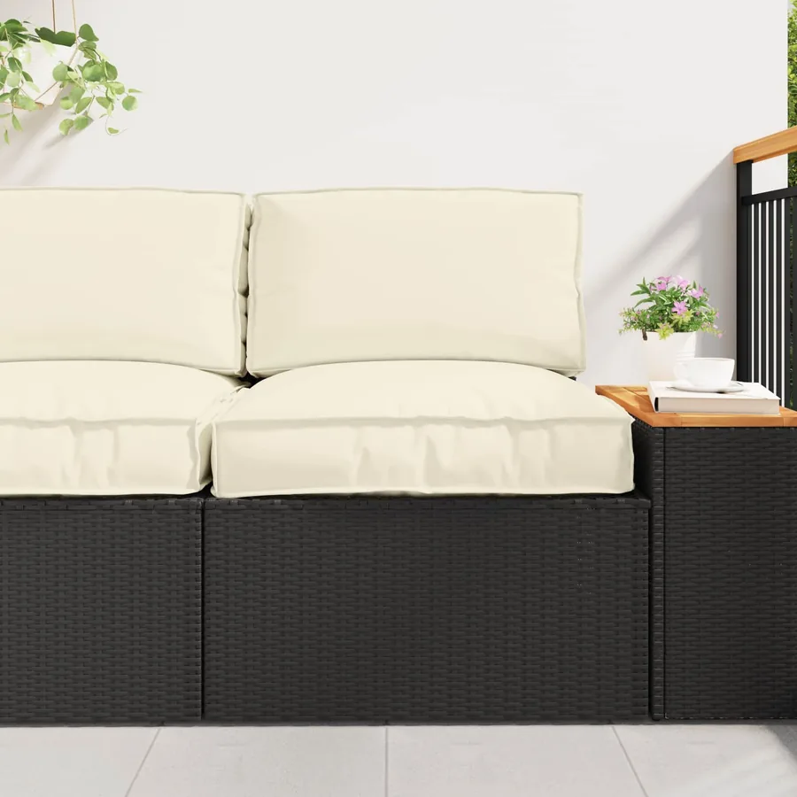 Set de coussins de palette 2 pcs Crème Tissu Oxford