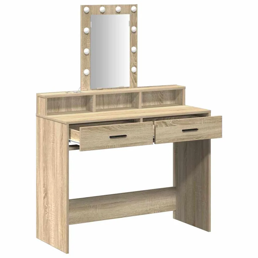 Table de Toilette Marron 100 x 41 x 140 cm Bois d'ingénierie - 4
