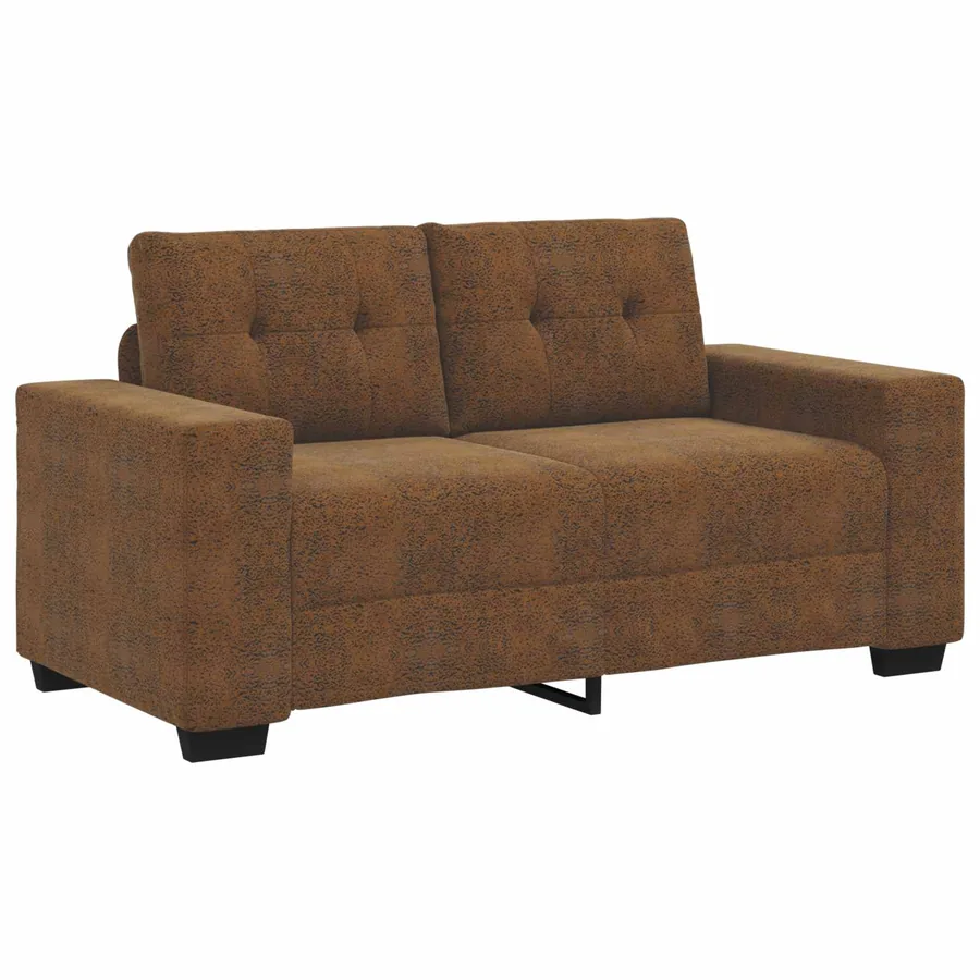 Canapé 2 places marron 120 cm similicuir