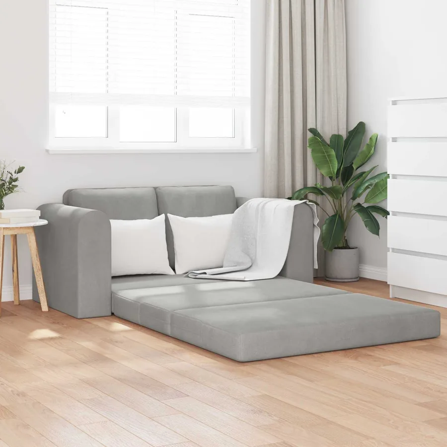 Canapé-Lit Gris clair 148 x 71 x 83 cm Velours
