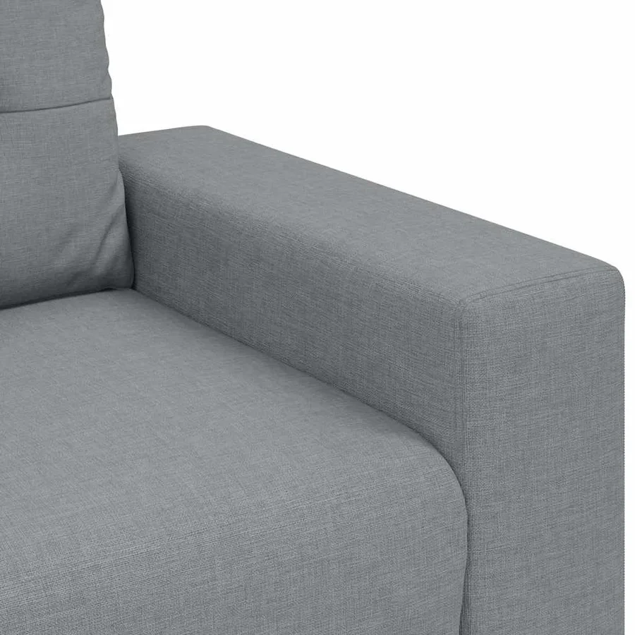 Canapé deux places gris clair 180 x 77 x 82 cm en tissu - 7